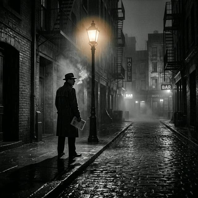 Noir-style AI-generated output